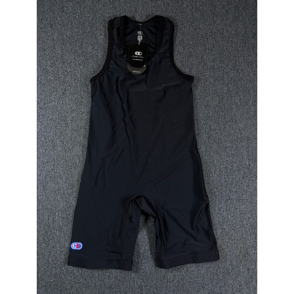 Cliff Keen Youth Wrestling Singlet Black L7943J MXS Compression Bodysuit Small